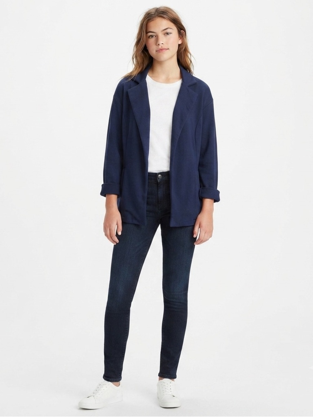 Maison Jules Deep Blue Cowl Neck Sweater
